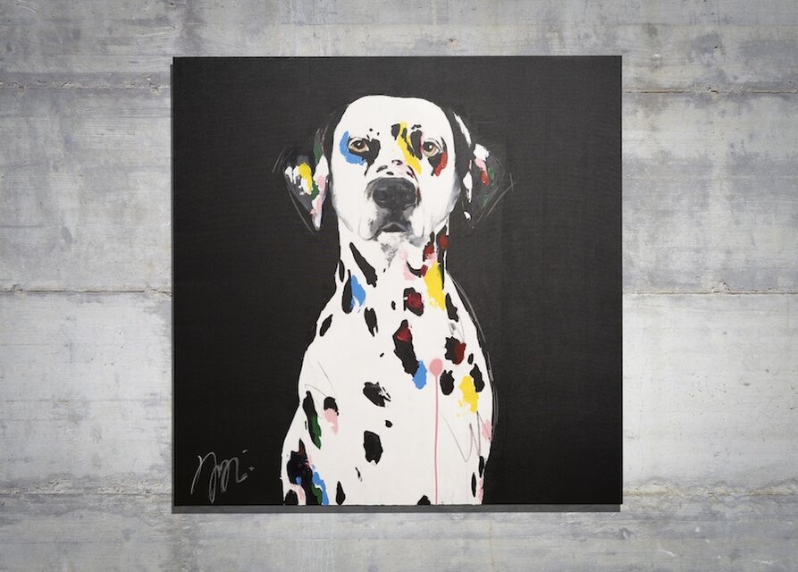 "Dalmatian / ダルメシアン"　１メートル正方形作品