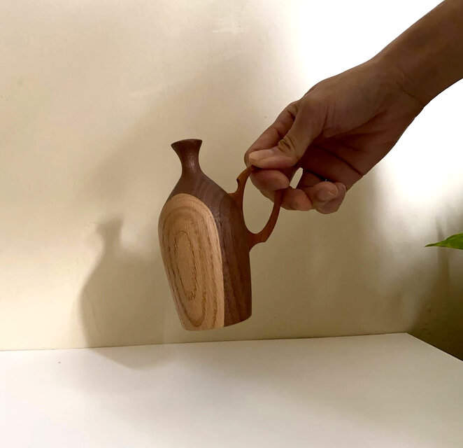 ドライフラワー用一輪挿し ウォールナット×オーク | iichi 日々の