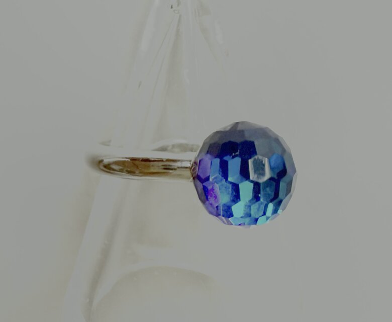 スワロフスキー ビンテージ 70's バミューダブルー disco ミラーボール