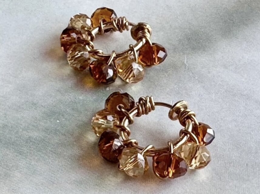 *Allways*べっ甲カラーのフープイヤリング