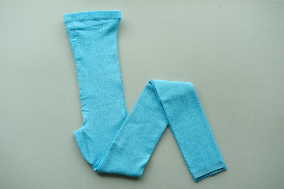 【new】リネンニットレギンス マチ付き（アクア）｜size S-M