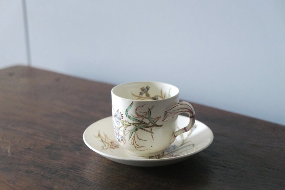 K&G Luneville リュネヴィル 矢車菊 カップ アンド ソーサー フランス