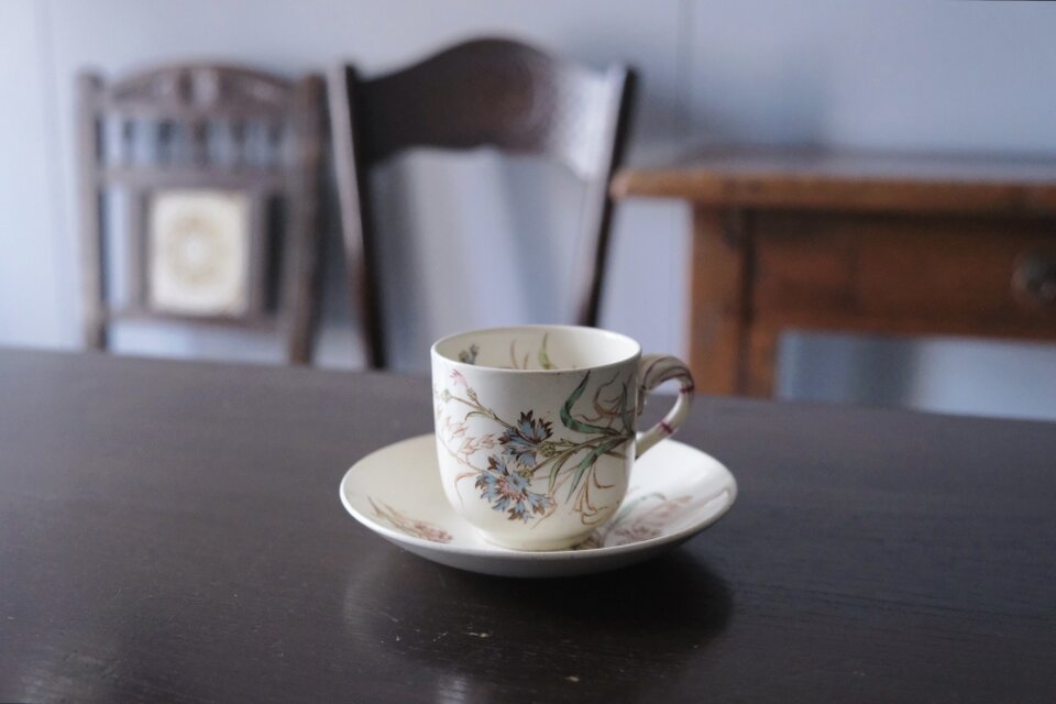 K&G Luneville リュネヴィル 矢車菊 カップ アンド ソーサー フランス