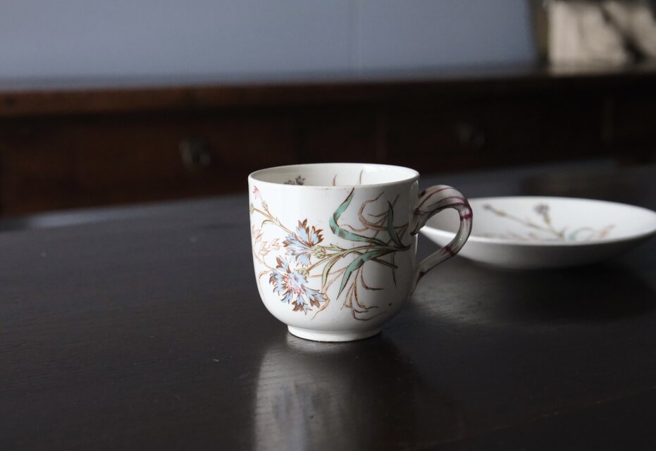 K&G Luneville リュネヴィル 矢車菊 カップ アンド ソーサー