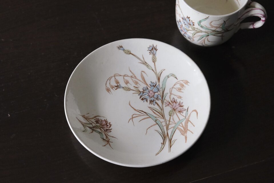 K&G Luneville リュネヴィル 矢車菊 カップ アンド ソーサー フランス