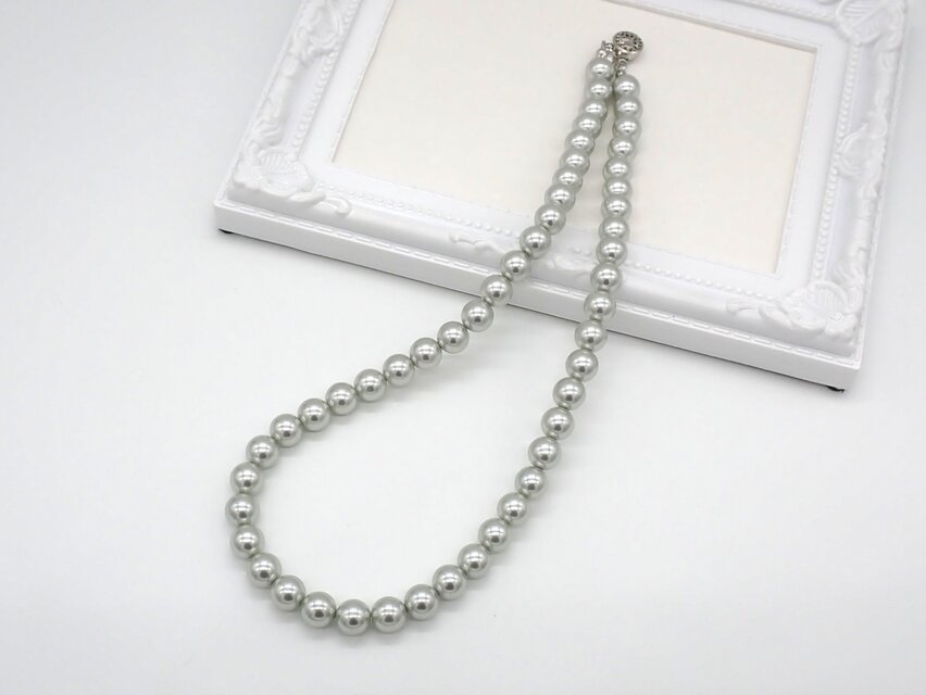 《２色から選べる》グレーパールネックレス