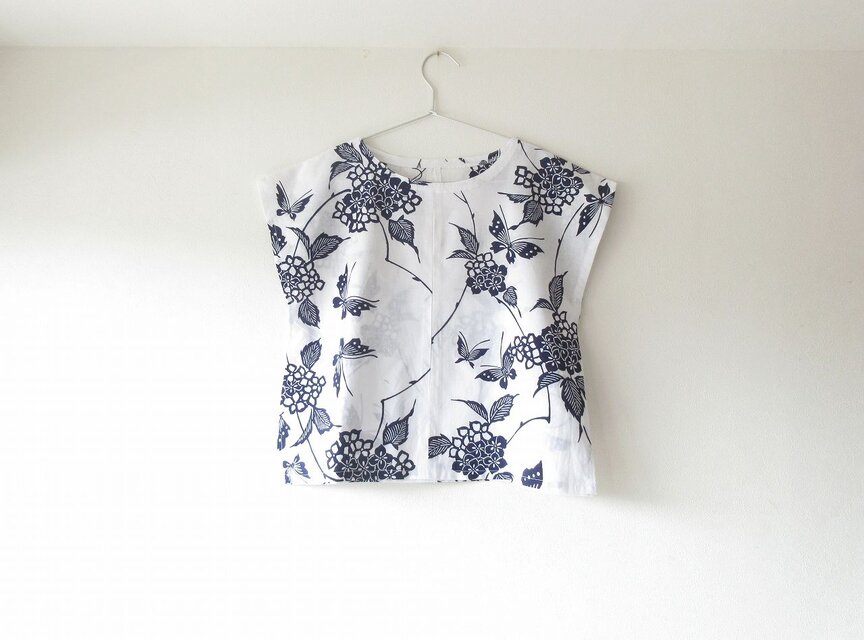 ☆浴衣ブラウス♪アジサイ☆【再販】/32kb031