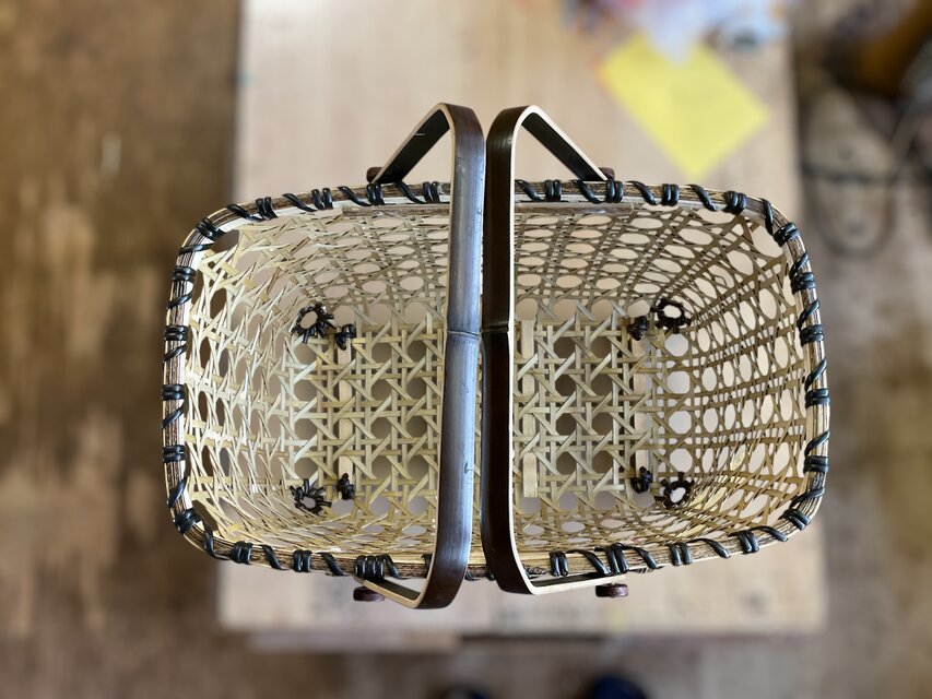 八つ目竹買い物かご大黒竹 | iichi 日々の暮らしを心地よくする