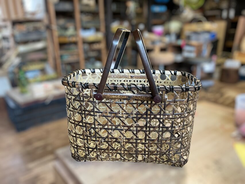 八つ目竹買い物かご大黒竹