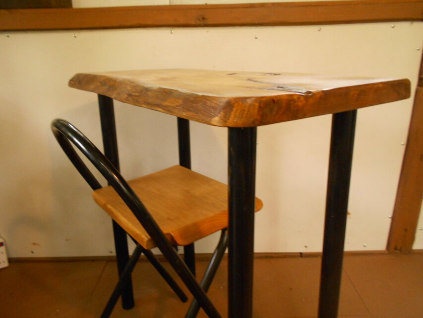 ひのきアイアンテーブルイスセット12-16