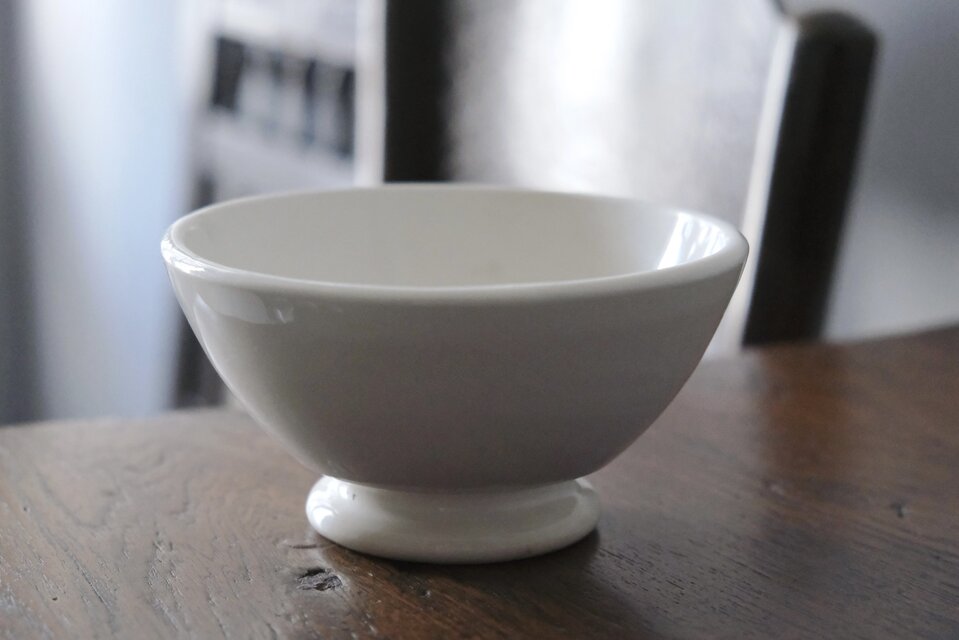 ディゴワン&サルグミンヌ 肉厚 白 カフェオレ ボウル φ13cm フランス