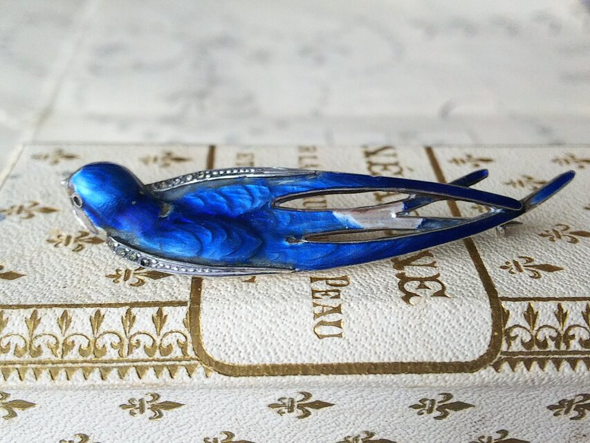 フランス　アンティーク　Bordeaux プレー トセット　小鳥　ツバメ フランス アンティーク Bordeaux プレー トセット 小鳥 ツバメ