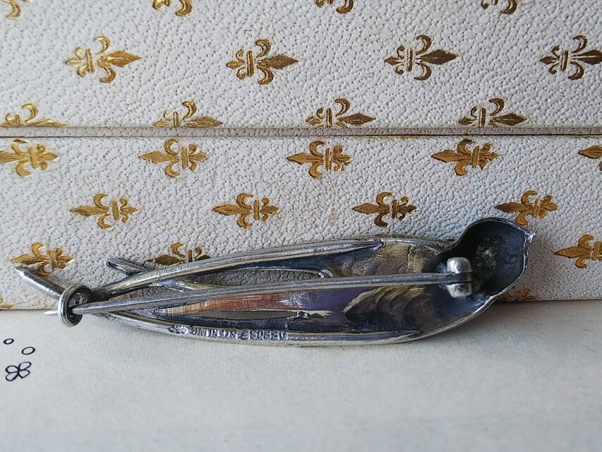アンティークツバメのブローチ 二羽のツバメのブローチ＆ペンダント - Antiques Violetta
