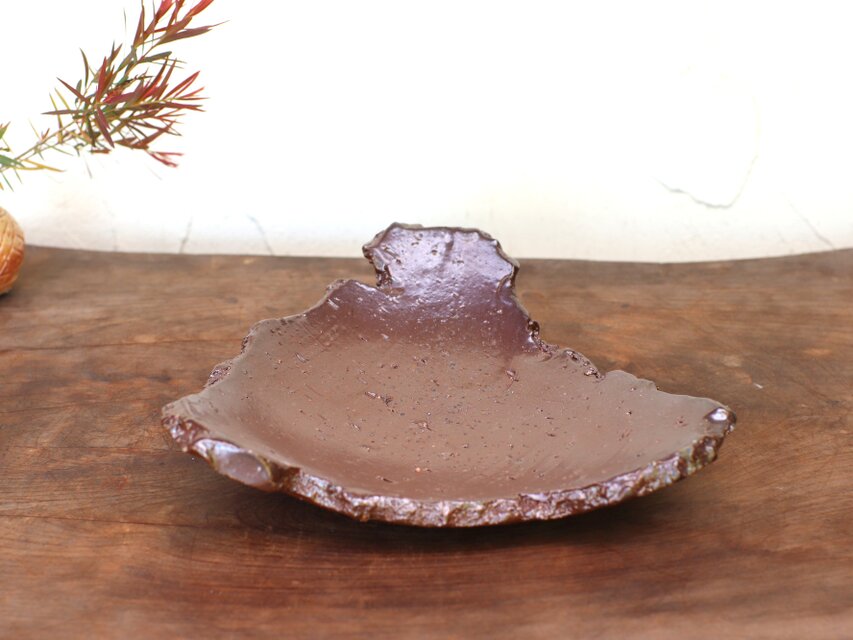 備前焼 ちぎり皿(幅約17cm)　sr8-032