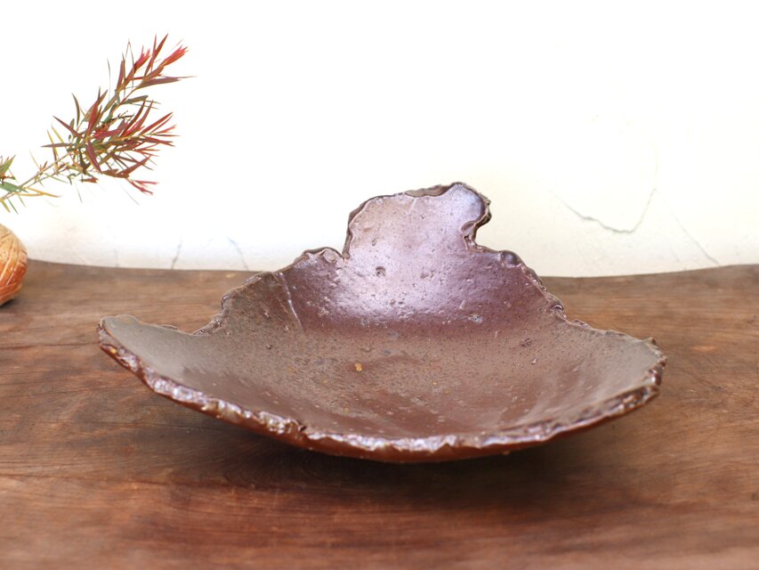 備前焼 ちぎり皿(幅約21cm)　sr8-034