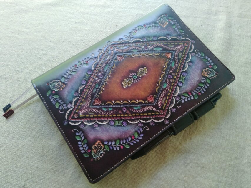 ほぼ日手帳カズン対応 A5サイズ手帳カバー レザー 刻印＆拭き