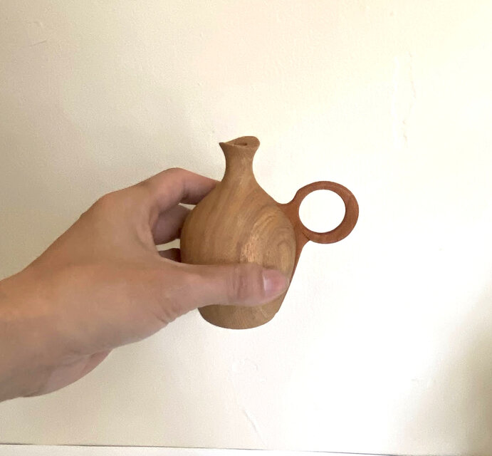 ドライフラワー用一輪挿し 高さ9.5cm タモ×チェリー | iichi 日々の