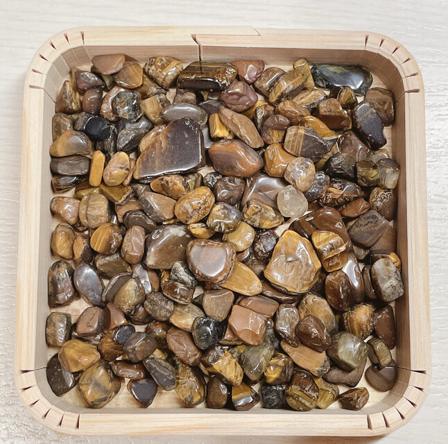 ✨仕事・お金 B級浄化セット 天然木器＋天然石タイガーアイ さざれ石