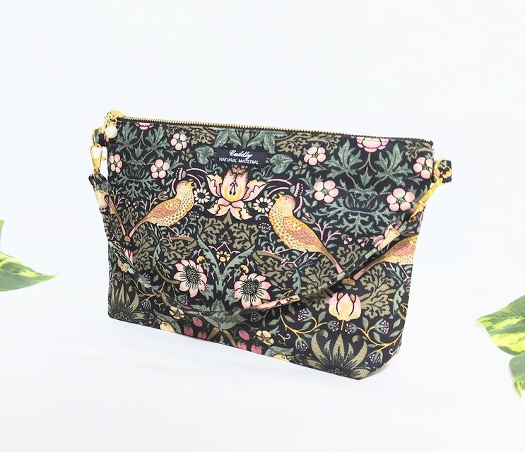 ストロベリーシーフの2Way縦長ポーチ(ブラック)