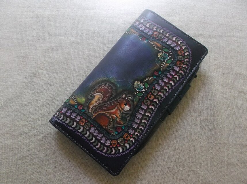 ほぼ日手帳weeks対応レザー手帳カバー　刻印＆拭き染め ほぼ日手帳weeks対応 レザー手帳カバー 刻印＆拭き染め | iichi