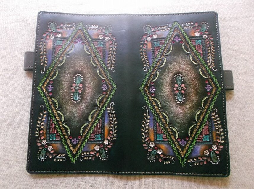 ほぼ日手帳weeks対応 レザー手帳カバー 刻印＆拭き染め | iichi