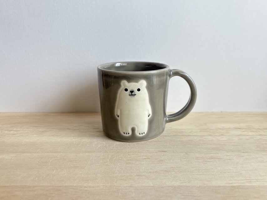シロクマのマグ（グレー）