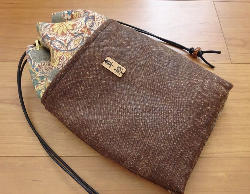 堺更紗の巾着