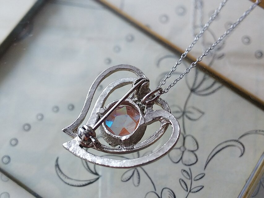 サフィレット　サフィレットブローチ　ダブルハート　アンティーク　ヴィンテージ サフィレット ダブルハート ブローチアンティークアクセサリーの通販