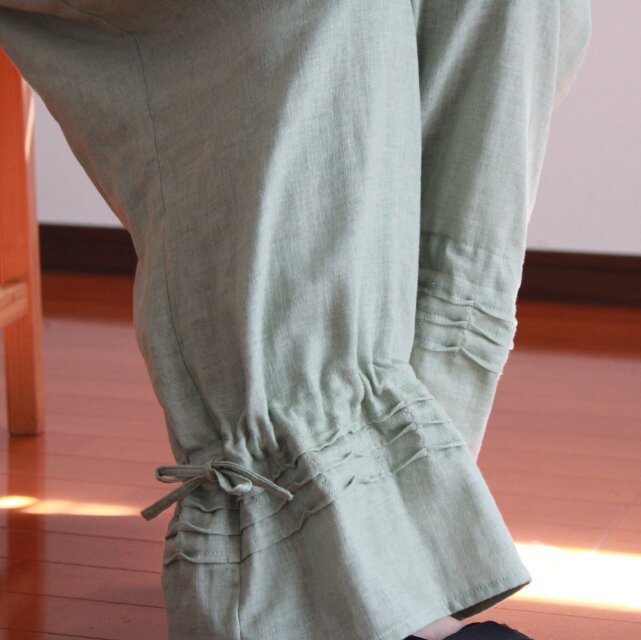 ペチパンツ　ダブルガーゼ　グリーン