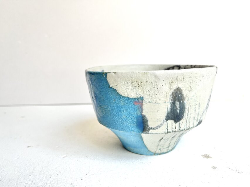 水色ピンク22 抹茶碗　向付