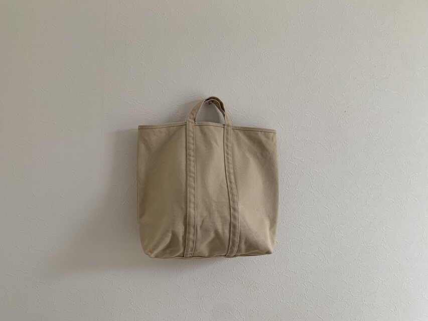 TALL TOTE(M) アイボリー　帆布バッグ