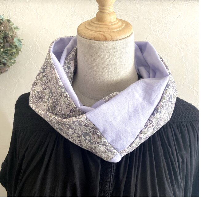 ＊ふんわりスヌード/ダブルガーゼ＊リバティプリント・ミシェル