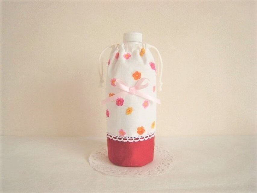 かわいい花柄ペットボトルカバー