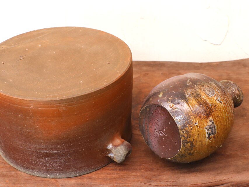 備前焼 徳利と徳利クーラーのセット t-149 | iichi 日々の暮らしを