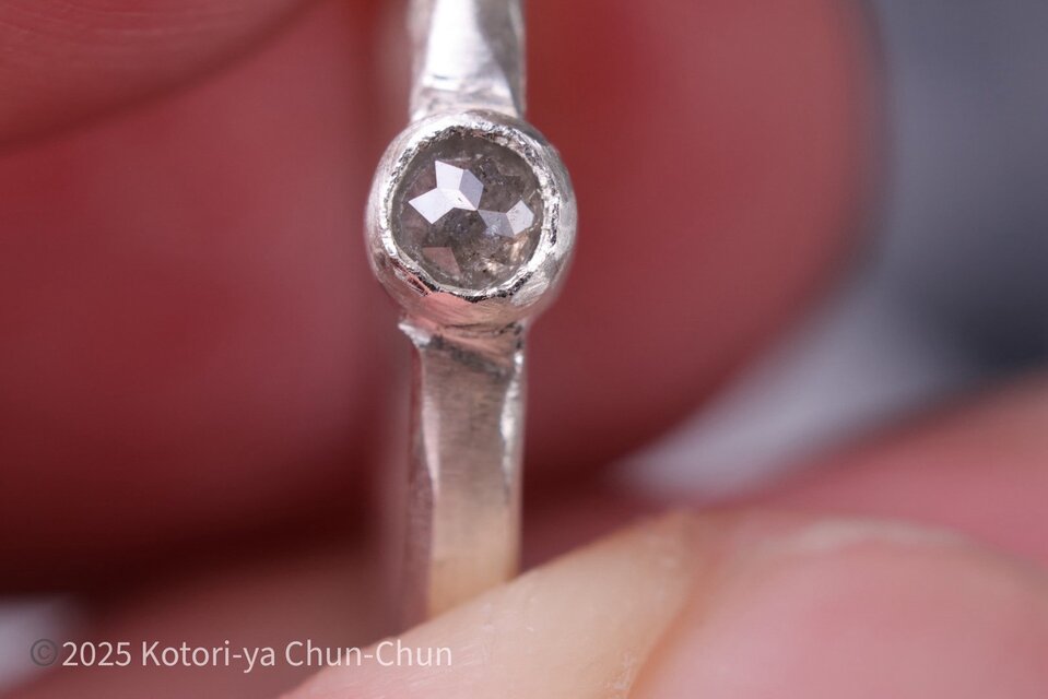 ギメル リング 指輪 ローズカット ダイヤ プラチナシルバー Pt950