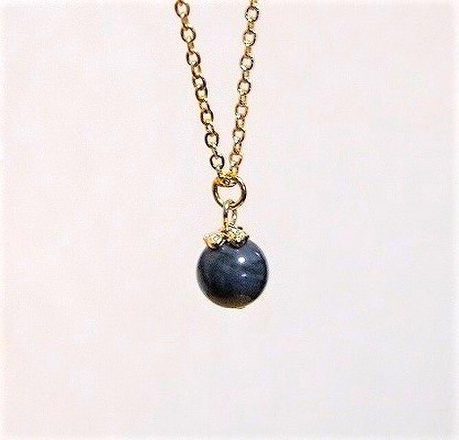 シルバー色に変更OK　ステンレスチェーン* あらゆるマイナスエネルギーからの防御　スギライトの一粒プチネックレス