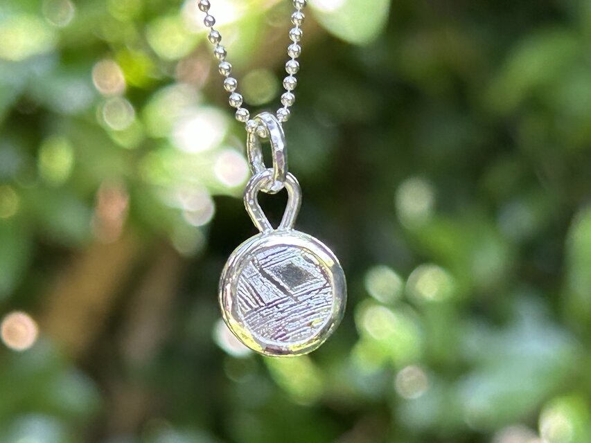 ムオニオナルスタ隕石（メテオライト）シルバーペンダント◇Silver