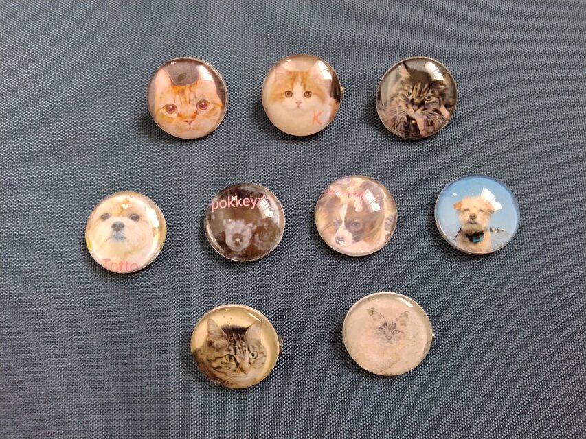 受注生産 写真で作る うちの子マグネット うちの子ブローチ