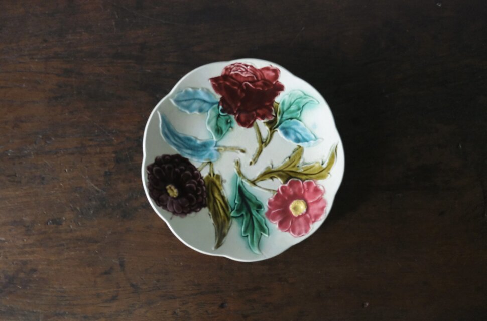 Orchies オルシ サンタマン バルボティーヌ 平皿 φ22cm フランス アンティーク 0502214