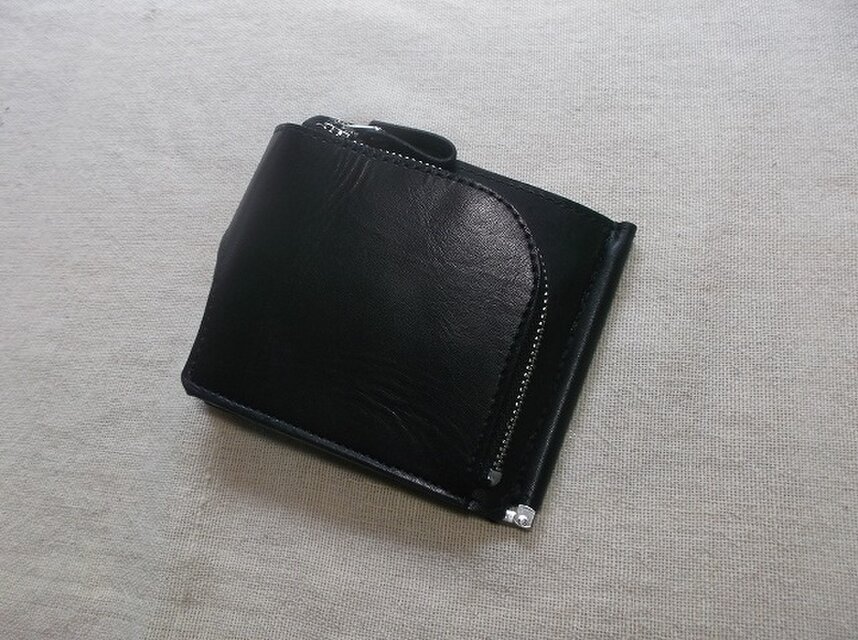 ブラックレザー マネークリップ コンパクト ブラックレザー マネークリップ コンパクト SEEKER