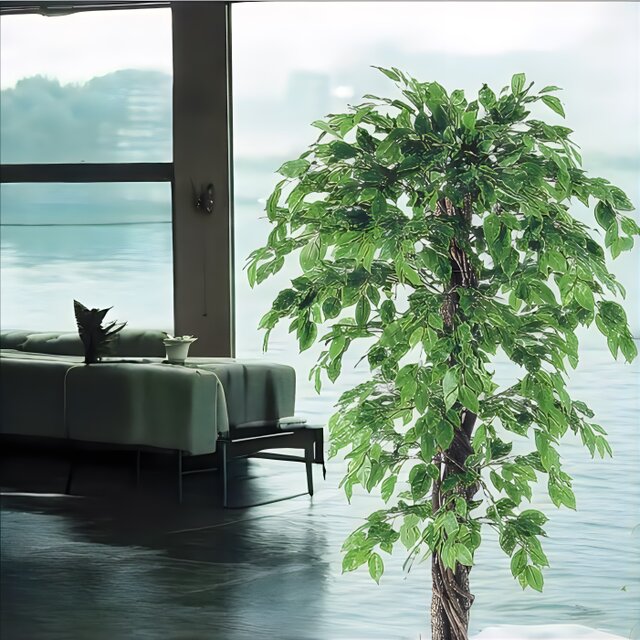 光触媒　人工観葉植物　フェイクグリーン　ベンジャミンスプラッシュリアナ150 観葉植物 造花 ベンジャミナスプラッシュリアナ (ベンジャミン) 150cm