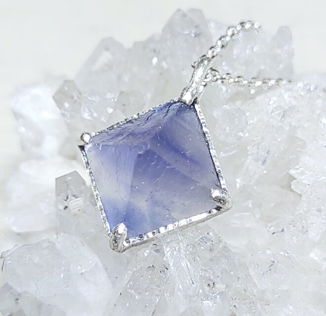 ブルーフローライト＊925 pendant top