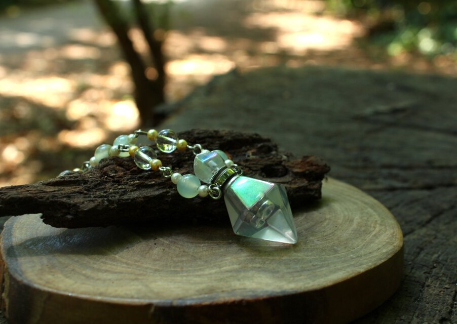 アロマボトルネックレス　エンジェルオーラクォーツ