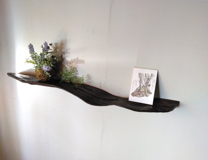 自然木 なみなみディスプレイ ウォールラック 　～インテリア雑貨・ウォールデコ