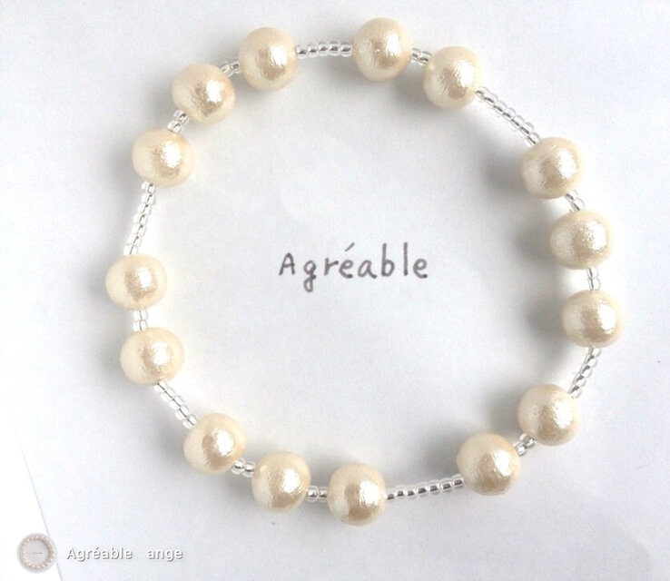 コットンパール　エンジェルブレスレット