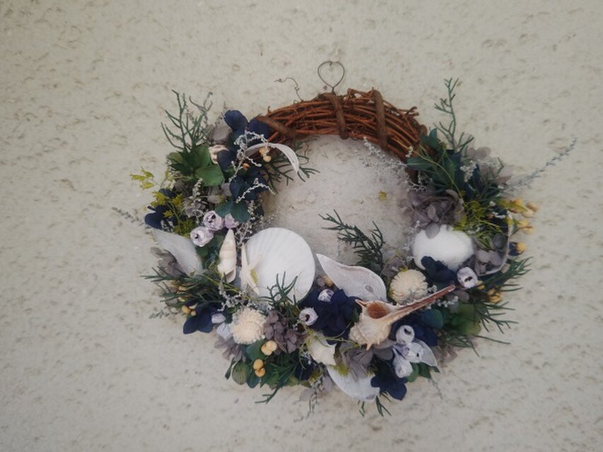夏の貝殻wreath