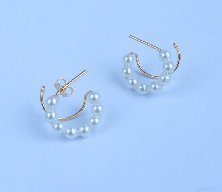 【14kgf】一粒ピアス ミニピアス (2ペア)、フックピアス(2ペア) 新商品 14kgf キドニー フック ピアス A 2ペア 4個 金属