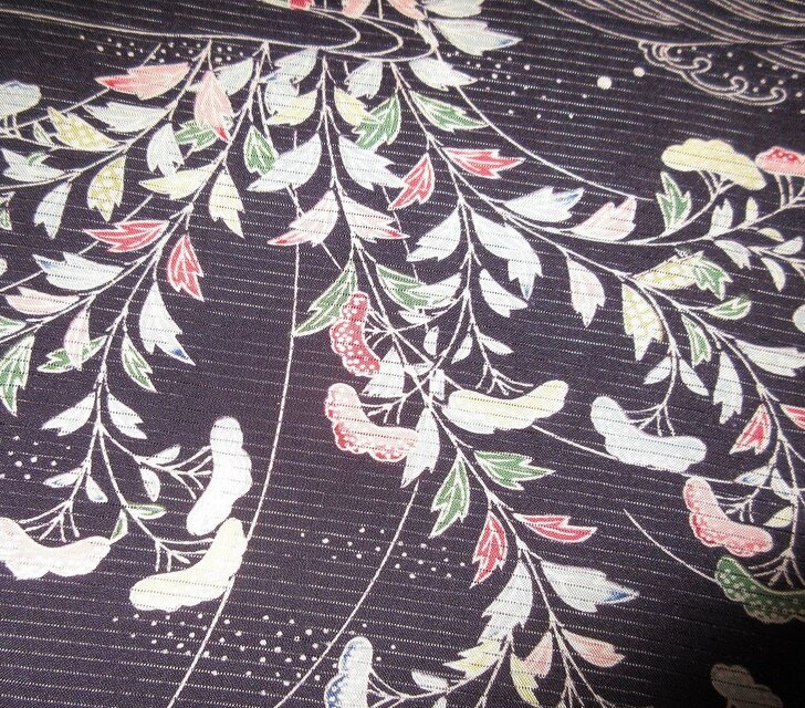 ☆絽夏着物ブラウス♪萩の葉柄☆/32kb041 | iichi 日々の暮らしを