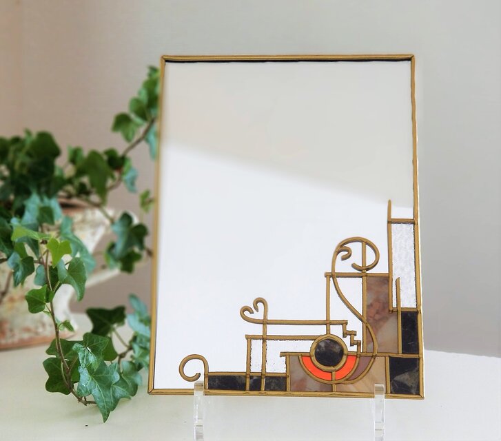 受注：卓上ミラー☆ArtDeco3