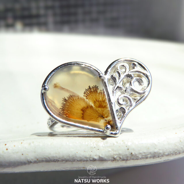 デンドリティック アゲート リング / Dendritic Agate Ring heart